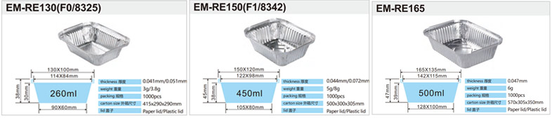 small-foil-container-specification